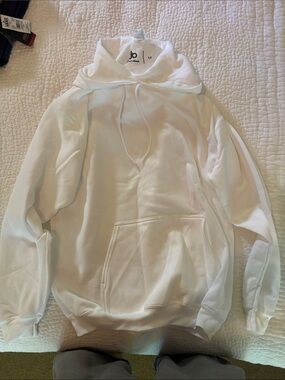 Just Blank White Men's Pullover Hoodie